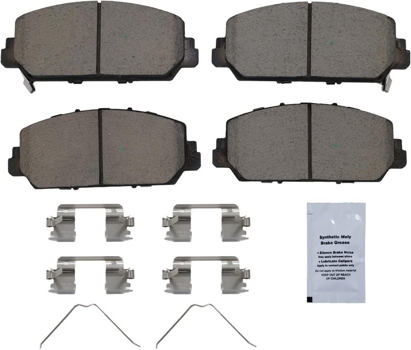 HUSCH D1697 Front Ceramic Brake Pads Kit Fit For Acura ILX 2016-2022, For RDX 2013-2018, For RLX 2014-2020, For Honda Accord 2016-2017, For Civic 2017-2020 - Image 2